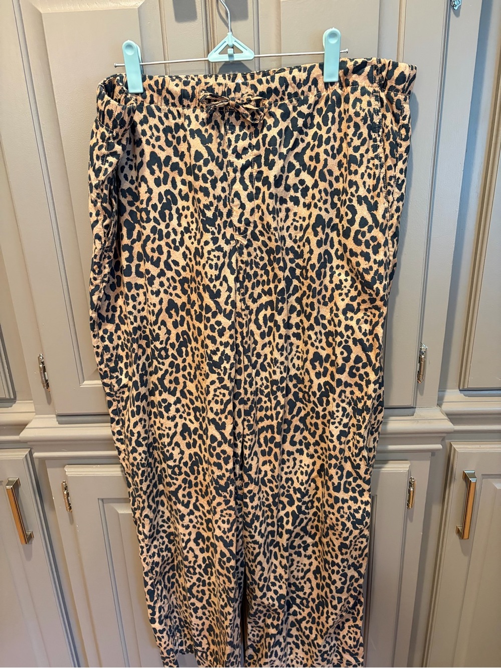 GAP Leopard Print Maxi Pants - Tan and Black
